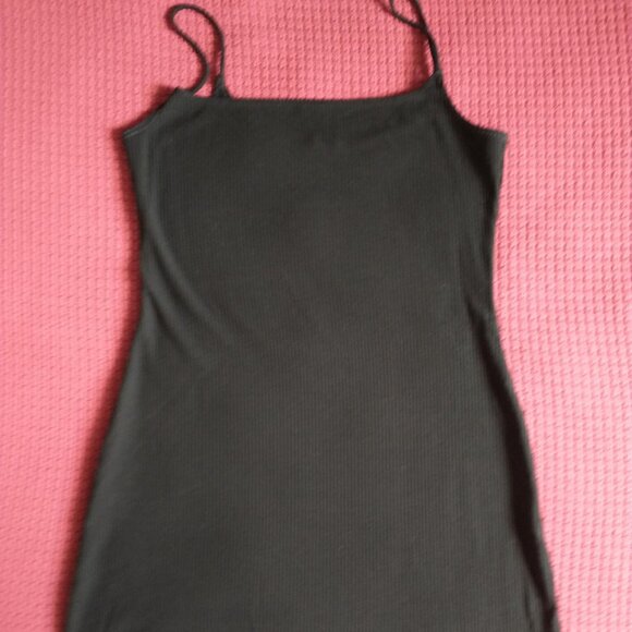 Reformation Jeanette Ribbed Knit Cami Mini Dress in Black - Picture 4 of 13